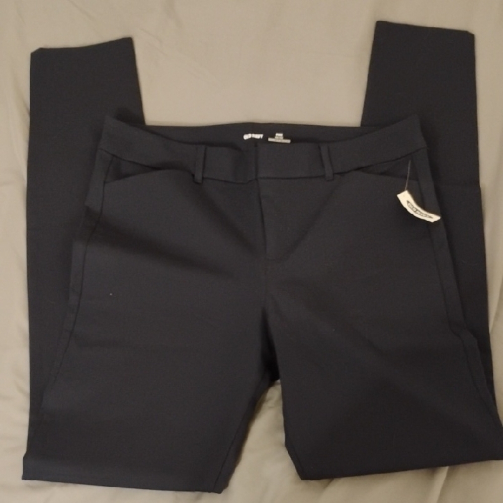 Old Navy 'Pixie Mid Rise" Navy Blue Pants Size 12 Tall